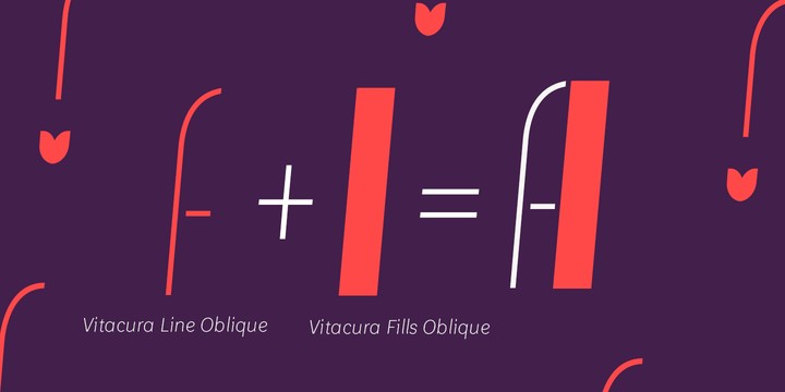 Пример шрифта Vitacura Line Oblique